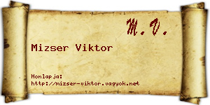 Mizser Viktor névjegykártya