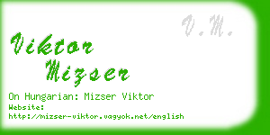 viktor mizser business card